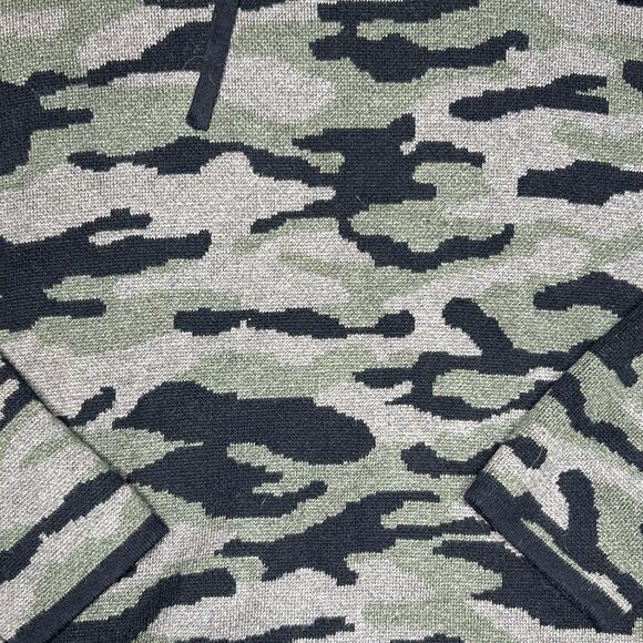 Rachel Zoe Camo Sweater Army Green Black Rolled Turtleneck Women's Medium - Picture 3 of 11